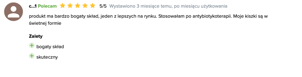 lab one probiotic opinia pozytywna