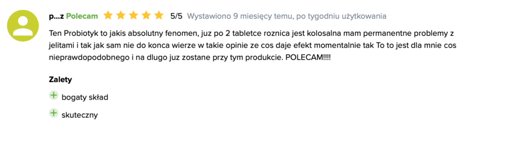 lab one probiotyk opinie pozytywne